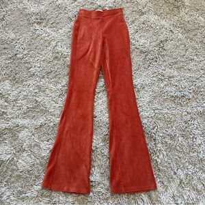 NWT Whimsigoth Retro Burnt Orange Corduroy Flare Pants Bell Bottoms Leggings
